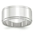 thumbnail image 1 of 14KW 10mm Flat with Step Edge Band Size 11 in 14k White Gold, 1 of 3