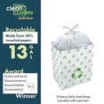 thumbnail image 5 of Clean Cubes Multi 13-Gallon Pop-Up Trash Bins, 3-Pack, Recycle – Disposable, Collapsible, with Fitted Trash Bags, 5 of 7