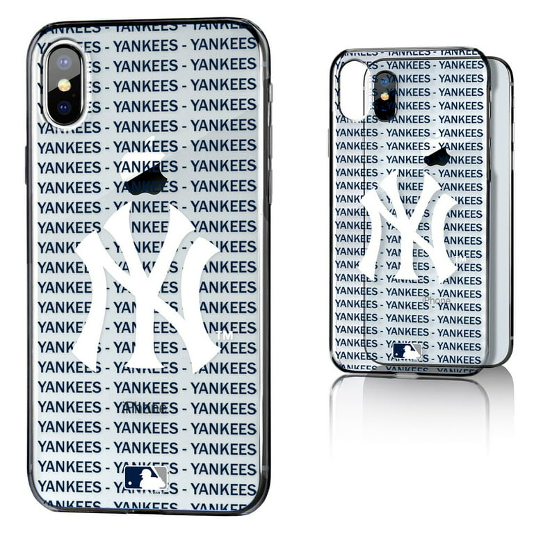 New York Yankees Text Backdrop Clear iPhone Case 