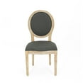 thumbnail image 4 of Noble House Karter Indoor French Fabric Dining Chairs, Set of 4, Gray, 4 of 8