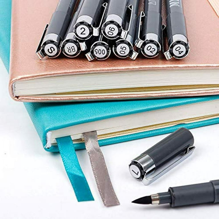 16 Pack Calligraphy Pens, Hand Lettering Pens, Brush Markers Black Ink for Begin