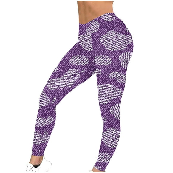 AherBiu Yoga Leggings for Women Printed High Waisted Stretchy Slim Workout Gym Bottom Legging Pants