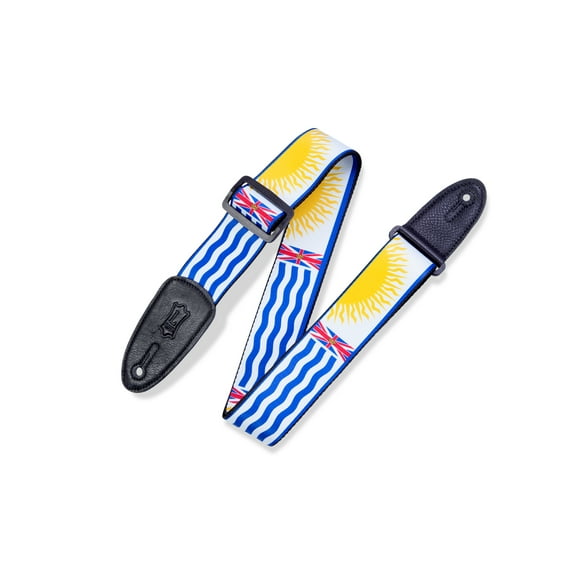 Levy's 2" British Columbia Provence Canada Guitar Strap W/ Suede Leather Ends, MPPV2-BC