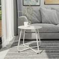 thumbnail image 3 of Grand Patio Steel Patio Side Table, Weather Resistant Outdoor Round End Table, White, 3 of 9