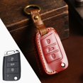 thumbnail image 1 of Car Key Fob Cover Case Protector For Volkswagen Magotan Lavida Car Key Fob Cover Flip Style Leather Case, 1 of 24
