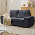 thumbnail image 2 of MUZZ Loveseat Sofa, 85" Modular Upholstered Corduroy Couch, Love Seat Couches for Living Room,Bedroom,Small Space, Dark Grey, 2 of 9