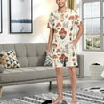 thumbnail image 7 of joogoo Men's Pajama Set Cute Mushroom V-Neck Pj Shorts Set 2 Piece Loungewear Sleepwear XL, 7 of 7