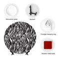 thumbnail image 4 of Honeii Zebra Print Elegant Bone China Decorative Plate, Porcelain Plate,Art Crafts,Ceramic Ornaments for Home Office Wall Decor-6in, 4 of 6