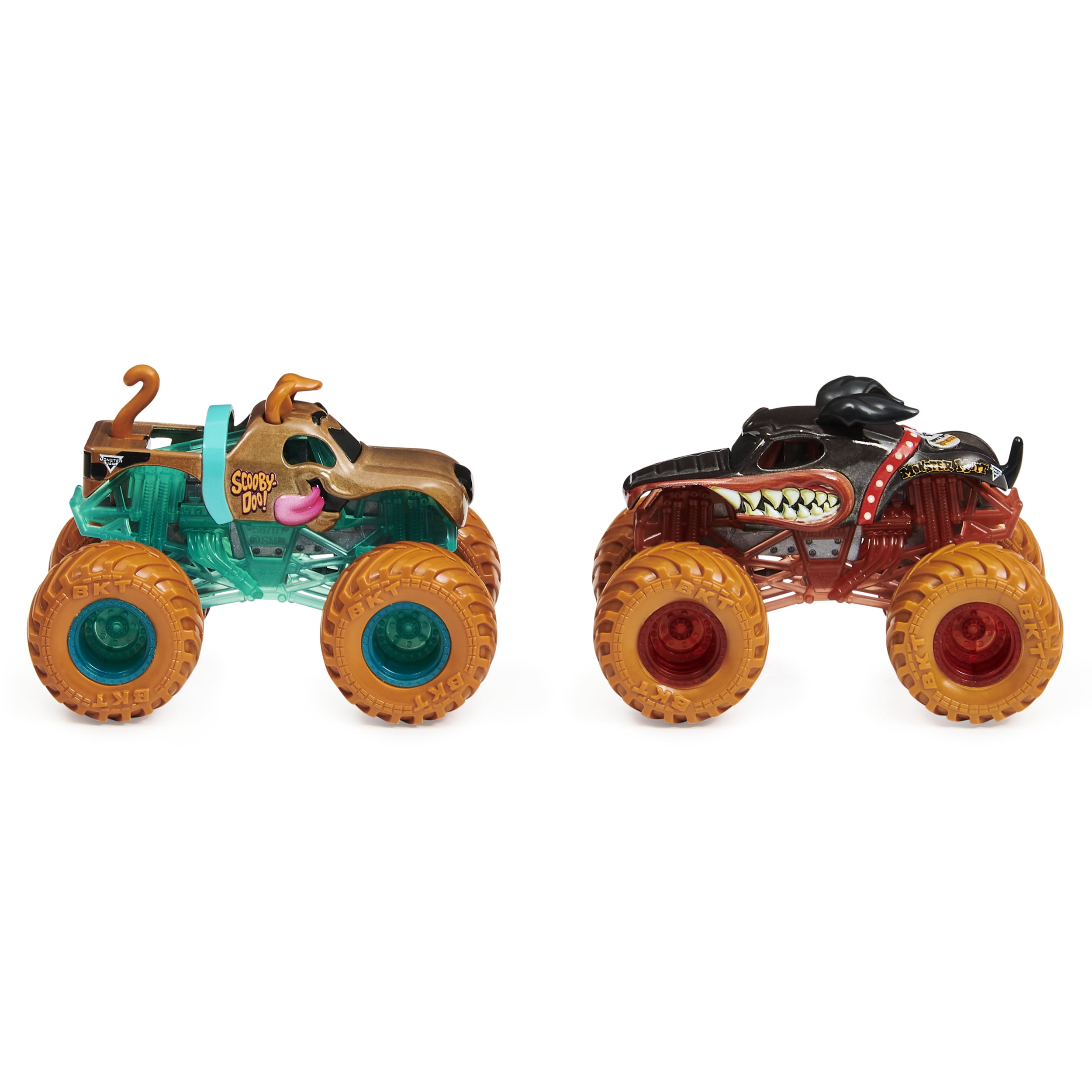 Monster Jam Official Monster Mutt Rottweiler Vs Scooby Doo Color Changing Die Cast Monster Trucks, 1:64 Scale, 2 Pack