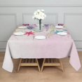thumbnail image 5 of 60x60in(152x152cm) Square Tablecloth, Waterproof Polyester Table Cover, Wrinkle Resistant & Washable Fabric for Dining, Kitchen, Picnic, Floral Flowers Print, 5 of 6