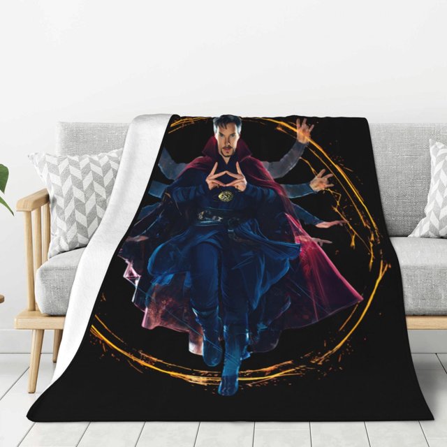 Mantas de franela suave y acogedora de Doctor Strange para adultos, manta ligera y lavable para sofá, cama, oficina, mantas de felpa cálidas para todas las estaciones
