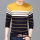 thumbnail image 2 of Camiseta de cuello redondo a rayas para hombre, camiseta coreana de otoño para hombre, tendencias de moda 2024, camisetas normales, ropa de calle, sudaderas emo, 2 of 5