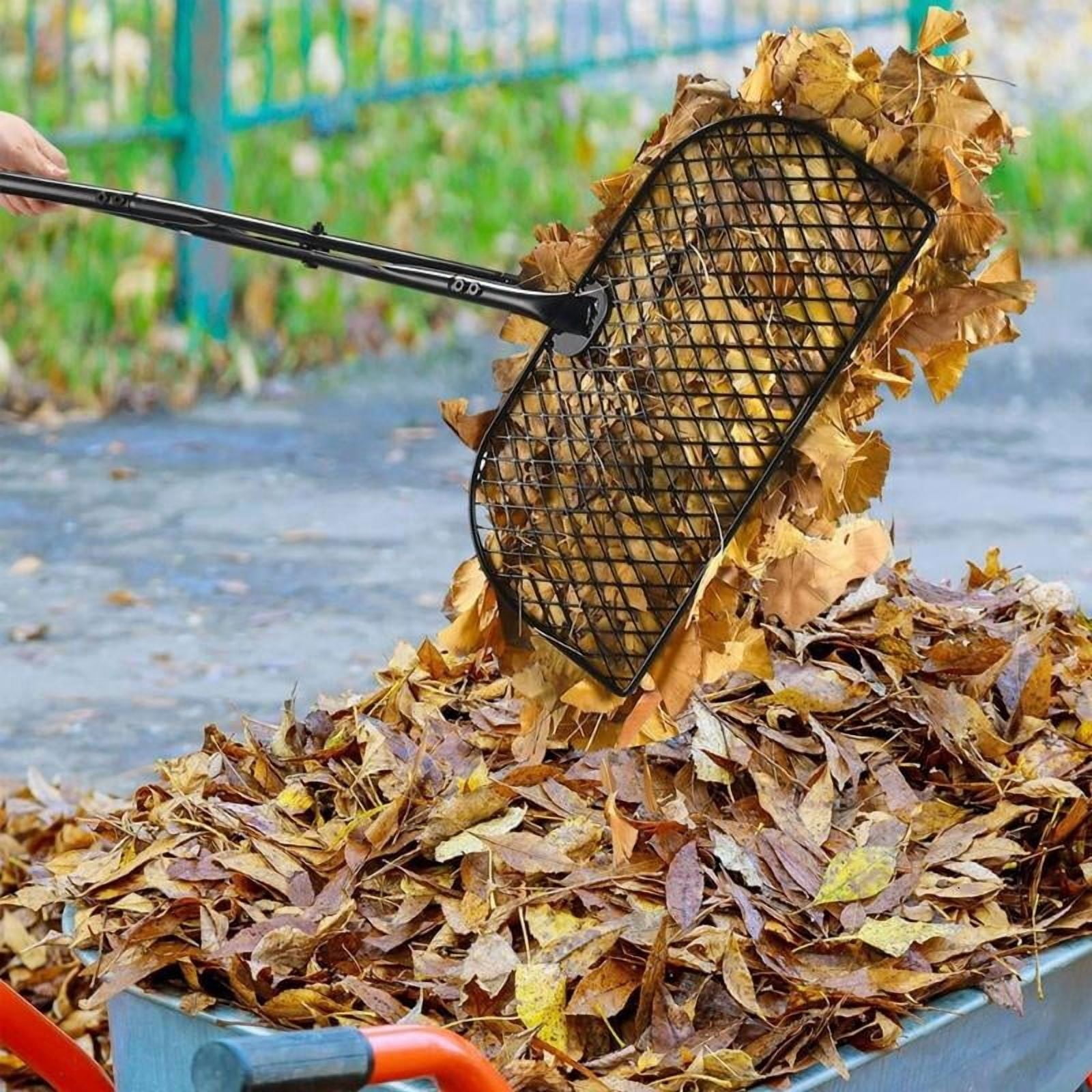 CEORPER Heavy Duty Yard Cleanup Tool With Extra Wide Head For Fast Leaves Removal