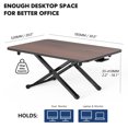 thumbnail image 2 of FITUEYES Height Adjustable Standing Desk Gas Spring Riser Laptop Desk Converter for Dual Monitor Sit to Stand in Seconds, Walnut Brown SD108001DW, 2 of 6