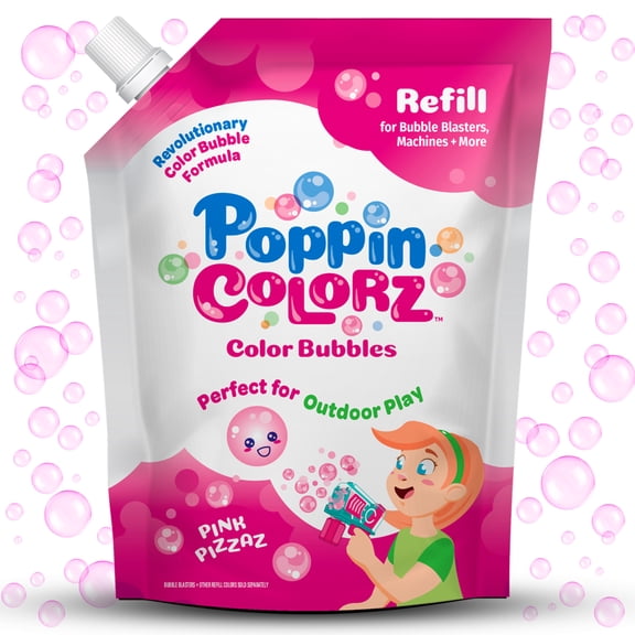 South Beach Bubbles Pink Pizzaz Refill Color Bubble Solution