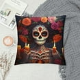 thumbnail image 2 of Nawypu Set of  Mexico Dia De Los Muertos Throw Pillow Cover Decorative Pillow Covers Throw Pillow Case Cushion Case for Room Bedroom Sofa Chair Car Home Decor Gifts, 2 of 5