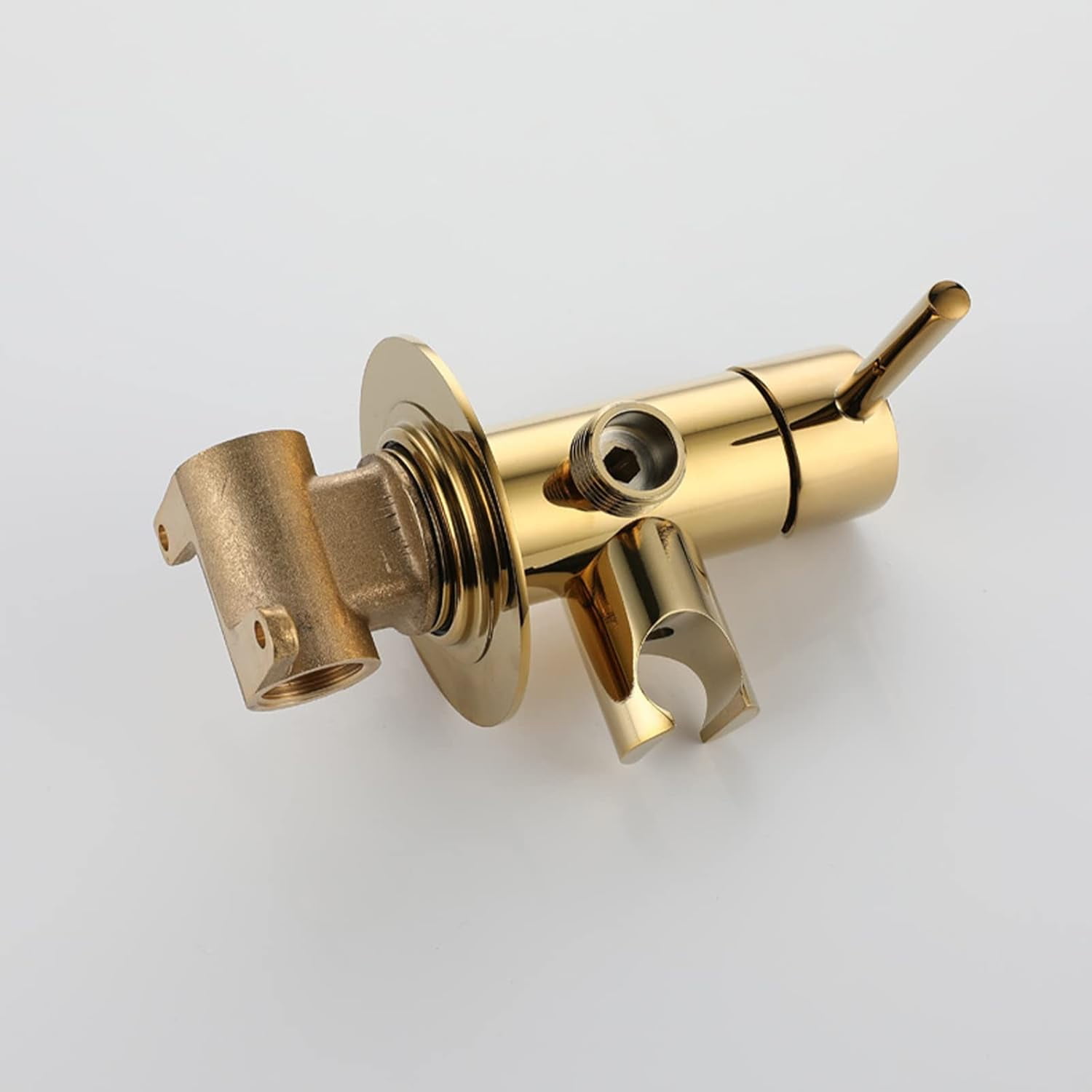 Handheld Bidet Sprayer Kit, Brass Faucet Sprayer Attachment for Toilet Mixed Bidet Faucet with Hot and Cold Water Single Handle Wall Mount Bidet Sprayer (Titanium Gold)