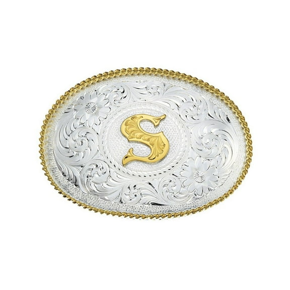 Montana Silversmiths Initial S Silver Two Toned - Acc Buckle - 700S