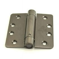 Hager 1251410D.1 4 x 4 in. Full Mortise Single Acting 0.25 in. Radius Corner Spring Hinge, No. 050275 Black Nickel