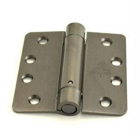 Hager 1251410D.1 4 x 4 in. Full Mortise Single Acting 0.25 in. Radius Corner Spring Hinge, No. 050275 Black Nickel