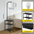 thumbnail image 3 of OUTONLIFE Floor Lamp with Table for Living Room with USB & Type C Charging Station, End Table Lamp with 3-Color Temperature LED Bulb for Bedroom, Black, 3 of 8