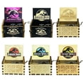 thumbnail image 2 of HOT Wooden Hand Crank Black Jurassic Park Music Box Children's Holiday Gifts Christmas Gifts New Year Gift, 2 of 5