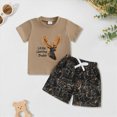 thumbnail image 2 of Xudanell Toddler Boy Outfits Trendy 18 Months Boy Clothes Vintage Short Shirts Plaid Shorts Vacation Outfits, 2 of 6