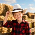 thumbnail image 3 of Kid plush Felt Cowboy Hat Parade Block Hiking Traditional,One Size, 3 of 4