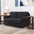 thumbnail image 2 of Check Spandex Jacquard Sofa Cover, Cover for 2 Seater Sofa (Medium, Gray), 2 of 6