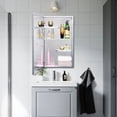 thumbnail image 2 of Fundin Stainless Steel Medicine Cabinet, Bathroom Mirror Cabinet, with unique half-shelves, Recess and Surface mount, 14.8 x 25.5 inch, 2 of 5
