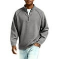 thumbnail image 2 of Mens Waffle Knit Quarter Zip Long Sleeve Henley Shirt, Sizes S-4XL, 2 of 4