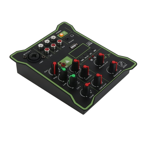 Mini Audio Mixer, USB Interface Digital Effect Chip 5 Channel Audio Mixer For Tablets For Computers