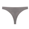 thumbnail image 1 of TrowBridge-bragas lisas simples para mujer, Tanga Sexy sin costuras, ropa interior para niña, lencería amigable con la piel, calzoncillos de satén de seda, 1 of 4