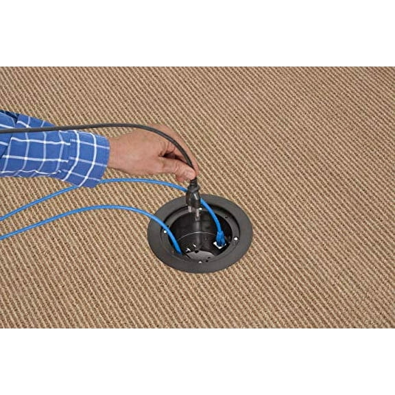 Arlington FLBR5420 Recessed Power and Data Round Floor Box (Antique Bronze)