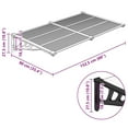 thumbnail image 2 of vidaXL Door Canopy Black and Transparent Polycarbonate, ABS, Aluminum, 2 of 6