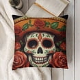 thumbnail image 3 of YINGXI Pillow Covers Skull Throw Pillowcase Home Sofa Decor Cushion Case Decorations 22x22in, 3 of 5