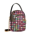 thumbnail image 7 of FORMRS Crossbody Bag for Women Quilted Travel Shoulder Cell Phone Purse with Chain Strap Handbag, Colorful Block Pattern, 7 of 7