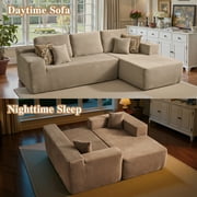Ovios 106 Cloud Sofa Couch No Assembly Boneless Deep Seat Sofa for Living Room, Camel(Corduroy)