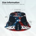 thumbnail image 3 of Balery American Flag Skull Sombreros para el sol para hombre y mujer, sombrero de pescador con UPF 50+, 3 of 6