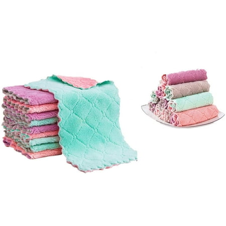 

Colorful Super Absorbent Microfiber Kitchen Cloth Dish Towel Insulation Cloth (25CM×25CM) Suitable for Cleaning Sink Non-Stick Pans and Other Kitchen Utensils