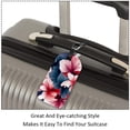 thumbnail image 3 of Square 2Pack PU Leather Flower Cruise Luggage Tag with Privacy Cover and Name ID Tag for Travel Handbags Backpacks Luggage Tags, 3 of 6
