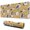 Yellow Baseball Items, variant on Long Mouse Pads for Desk,Yellow Baseball Items Pattern Desk Mats on Top Of Desks, Desk Mouse Pad Extra Large with 3mm Non-Slip Base and Stitched Edge for Gaming,Office,Work,Home 31.5"x11.8"
