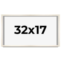 32x17 Frame White Wheat Solid Wood Picture Frame | Moulding Width 0.75 Inches | Interior Depth 0.5