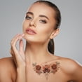 thumbnail image 2 of Unique Bargains 1 Pc Realistic Temporary Tatto Collarbone Fake Tattoos Red Black, 2 of 5
