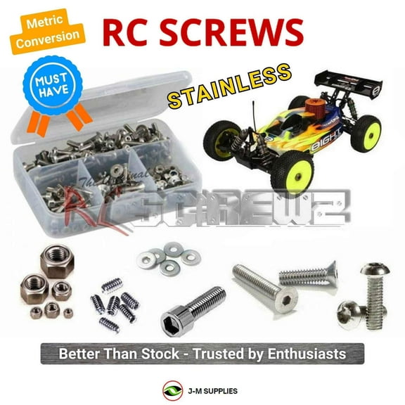 RCScrewZ Stainless Screw Kit los045 for Losi 8ight 2.0 1/8 Nitro RTR Buggy (LOSB0084) | SET