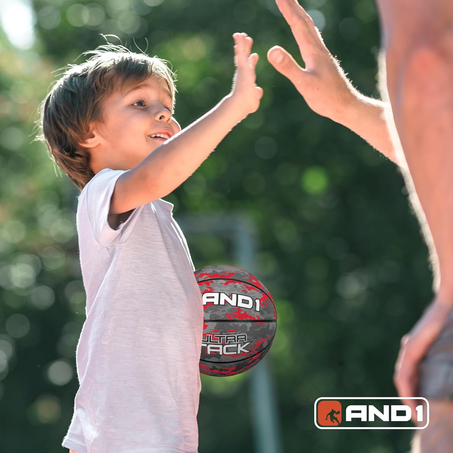 AND1 Mini Basketball 3-Pack - Size 3 (7 Inch) Easy to Grip, Youth Size, Deflated with Pump Included