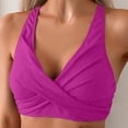 thumbnail image 2 of TOWED22 Women Bikini Top Push Up Swim Top Halter Retro Bathing Suit Top Padded Swimsuit Top Only Red,L, 2 of 6