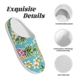 thumbnail image 5 of Lsque Cute Pineapples Pattern Womens Comfort Cotton on Scuff With Memory Foam and Anti-skid Sole Slipper-46/47, 5 of 7