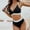 Black, variant on Womens High Waisted Bikini Sets Clearance, V Neck Two Piece Swimsuit, Color Block Twist Front Bathing Suits Red XL
