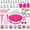 285PCS（Rose）, variant on 285PCS Cake Decorating Supplies Cake Decorating Kits for Beginners, Cupcake Decorating Tools Baking Supplies Set for Adults, Cake Turntable Stands, Piping Tips & Bags